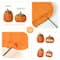 Glitzhome® 2ft. Fall Metal Embossed Glitter Pumpkin Yard Stake, 2ct.